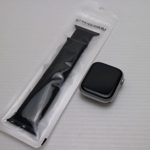 【中古】(未当て嵌める品)【持続済み品】Apple Watch Series 9 (GPS + Cellularひな形) - 45粍 シルバーアルミニウムケース ダンス楽隊皆無