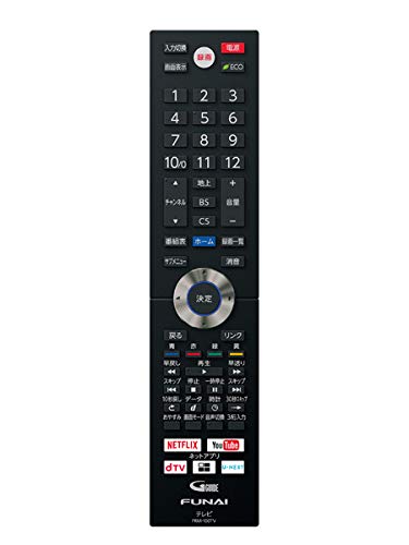 【中古】(未当て嵌める品)FUNAI 【純然たる】〈4K相応う〉地上・BS・110度CSデジタル高品位テレビ液晶テレビ受像機相応う遠隔操作 NH600JDS (FRM-100TV) ※相応う機種：FL-65UA6000／FL-55U
