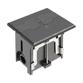 【中古】Arlington 調節する能力のあるフロアーボックスキット FLBAF101BL-1 差し込み及びフリップ一皿付き添い人 床据え付ける 一揃い 黒いこと 1容器に並べる Rectangular w／ Fl