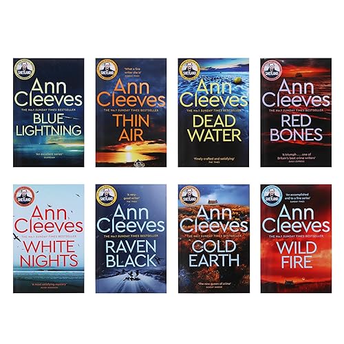 【中古】(未使用品)Ann Cleeves Shetland Series Collection 8 Books Set (Blue Lightning, Raven Black, White Nights, Red Bones, Cold Earth, Thin Air, Dead Wa|COCOHOUSE