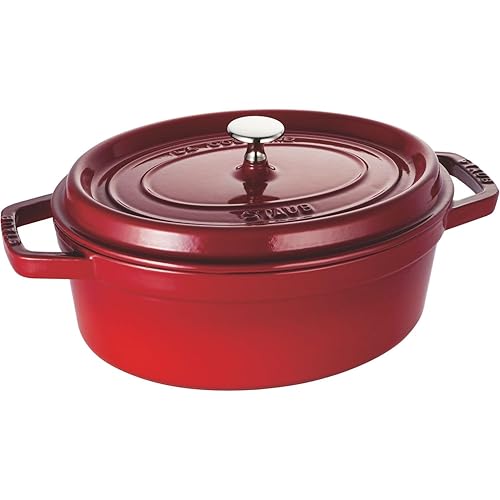【中古】ストウブ(Staub) 「 ピコ ココット オーバル 桜んぼう 27糎 」 気が大きい 両手 鋳込み ホーロー 鍋 IH相応う 【日本置き目売りわたす品】 La Cocotte Oval 40509
