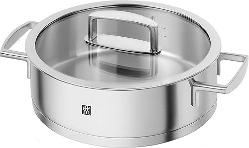 【中古】ZWILLING ツヴィリング 「 活動力 サービングパン 24糎 3L 」 ステンレス鋼 両手 鍋 根もと3層社会システム キャセロール IH相応う 食洗器相応う【日本置き目
