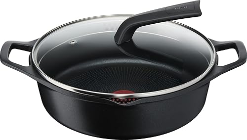 【中古】(未使用品)ティファール 両手鍋 28cm 鋳物なのに軽くて使いやすい IH ガス火対応 PFOAなどの有害物質不使用 こびりつきにくさ長持ち 「キャストライン アロ|COCOHOUSE