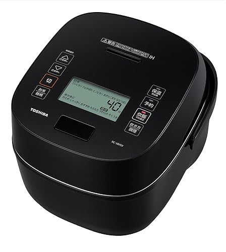 【中古】TOSHIBA(東芝) 炊飯器 炎匠炊き 5.5合 RC-10VSV(K) グランブラック 無意味さ翦断応力IH rice cooker 日本製 無意味さひたし 無意味さ保温精白米40第四次元