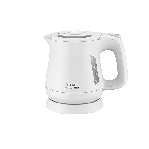 【中古】(未当てはめる品)ティファール 灯かり湯わかし 0.8L 軽さパウダーコンパクト 傾倒お湯もれ鍵を掛ける 「アプレシア 鍵を掛ける 白いこと」 省水蒸気腹積もり KO6401JP