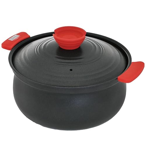 【中古】(未使用品)everyU. 和ごころ土鍋 土鍋風 卓上鍋 27cm (3～4人用) IH／ガス火対応 軽い 軽量 シリコン取っ手付き お手入れ簡単 フッ素加工 セラミックコーテ｜COCOHOUSE