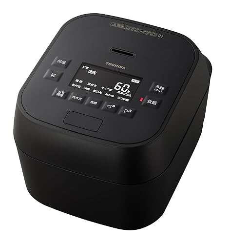 【中古】(未使用品)TOSHIBA(東芝) 炊飯器 炎匠炊き 5.5合 RC-10MGW(K) グランブラック 真空圧力IH rice cooker 日本製 大火力 早炊き 真空保温白米40時間 お手入れ|COCOHOUSE