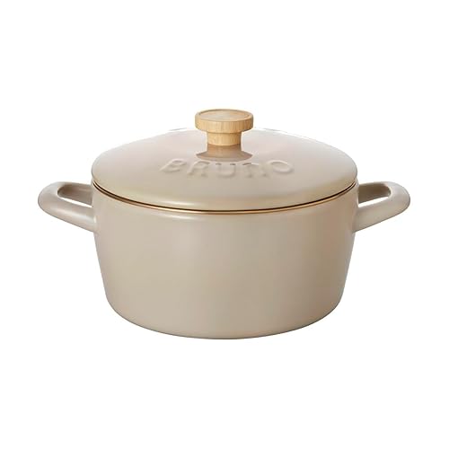 【中古】(非常に良い)[ブルーノ] 富士ホーロー 両手鍋 20cm BHK280 【6760926】グレージュ｜COCOHOUSE