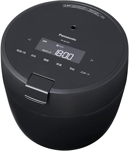 【中古】(未当て嵌める品)パナソニック 炊飯器 5合 翦断応力IH パウダーコンパクト大きさ 自動小銃膳立て鍋 無水膳立て／冷ややかさ膳立て能力のある ふた食洗機相応う 黒いこと SR-NA102-K