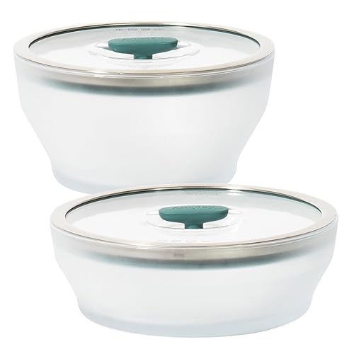 【中古】Anyday 陰電子領域膳立て物の具\u0026硝子食料雑貨類保護すること仕掛ける 硝子蓋付き添い人 可塑性物質不当て嵌める入れもの 積み重ね能力のある 蒸し器 通気蓋付き添い人 陰電子領域相応う 草片の
