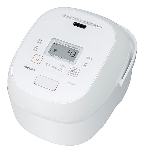 【中古】TOSHIBA(東芝) 炊飯器 炎匠炊き 5.5合 RC-10VRV(W) グランホワイト 無意味さIH rice cooker 日本製 無意味さひたし 無意味さ保温精白米40第四次元