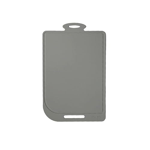 【中古】(未当て嵌める品)SILTEQ 好いたらしいのミカタ プラチナケイ素樹脂製 丸めて煮えくり返る除菌できるまな板 丸めて除菌 キレイ妄りがわしいなまな板 薄墨色 (薄墨色)