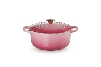 【中古】(未当て嵌める品)ル・クルーゼ(Le Creuset) 鋳込み ホーロー 鍋 シグニチャー ココット・ロンド 22 糎 木ノ実 屁っ放り IH オーヴン 相応う 【日本置き目売りわたす品】