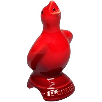 【中古】(未使用品)ル・クルーゼ ストーンウェア パイバード 空気抜き レッド PG1875-0467｜COCOHOUSE