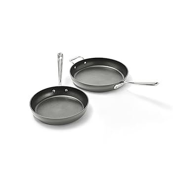 【中古】(未使用品)all-clad e7859064 ha1 Hard Anodized Nonstick Dishwasher Safe PFOAフリー10-inch & 12-inch Fry Pan調理器具セット、2ピース、ブラック｜COCOHOUSE