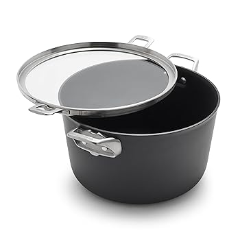 【中古】(未使用品)Calphalon Premier 省スペース ハードアルマイト加工 ノンスティック 12クォート 蓋付きストックポット|COCOHOUSE