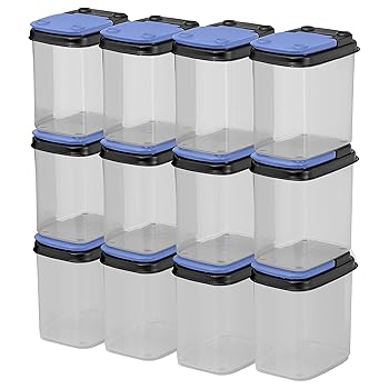 【中古】Buddeez Bits \u0026 Bolts Stapelbare Kunststoff-Aufbewahrungsk?rbe ? Flip Top Organizer,Ideal f?r Lebensmittelaufbewahrung, Speisekammer,
