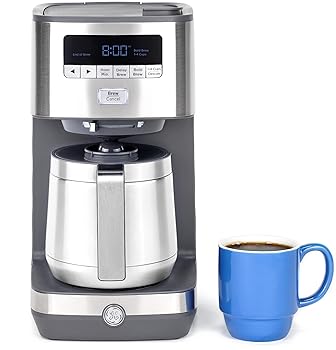 【中古】(未使用品)GE - タイマー付きドリップコーヒーメーカー、10カップのサーマルカラフェでコーヒーを2時間熱く保ちます。抽出力を調整できます。幅広のシャワ｜COCOHOUSE