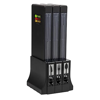 【中古】Mind Reader 御厨子所備品ディスペンサー 銀食器まとめ役 プラスチックフォークスプーンディスペンサー 御厨子所 長さ10.25in x 幅10.75イ
