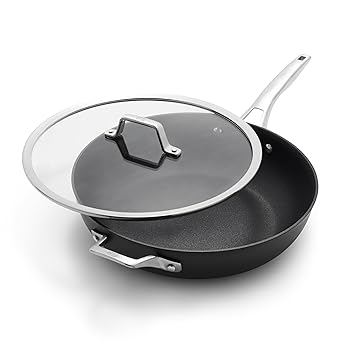 【中古】Calphalon プレミア 省スペース ノンスティック調理器具セット 13インチ 積み重ね可能 硬質アルマイト加工｜COCOHOUSE