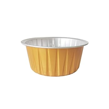 【中古】Grkoo ケーキベーキングカップ 100個 5薬局衡オンス 125ml マフィンライナーカップ 蓋付き添い人 使い捨てホイルラメキン アルミカップケーキライナー 軽銀