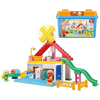 【中古】[バンダイ(BANDAI)] BlockLabo ブロックラボ アンパンマン パン工場とすべり台のおうちブロックバケツ 対象年齢 3才以上｜COCOHOUSE