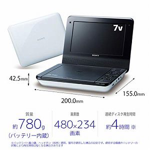 楽天市場】【中古】SONY 9型液晶ポータブルDVDプレーヤー DVP