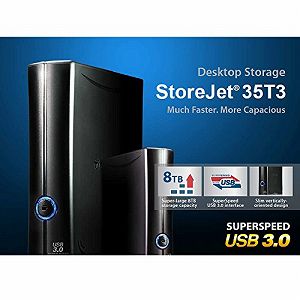 【中古】Transcend USB3.0/2.0 3.5in 外付HDD 8結核症  TS8TSJ35T3