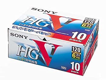 【中古】(人並み外れたに好いたらしい)ソニー VHSビデオテープハイグレード120分10巻容器に並べる 10T-120VHG 【SONY】