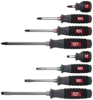 【中古】(未使用・未開封品)KTC(ケーテーシー) 樹脂柄 ドライバーセット貫通タイプ 8本組 TPMD18