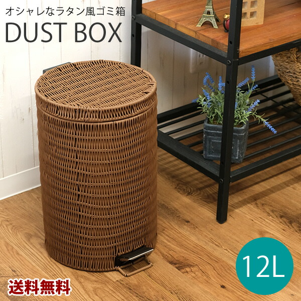 【美品】ラタン素材のゴミ箱/ダストボックス(ペダル式)の大小2個セット Amazon｜[ベルメゾン] ゴミ箱 大小 2種セット 洗える ラタン調