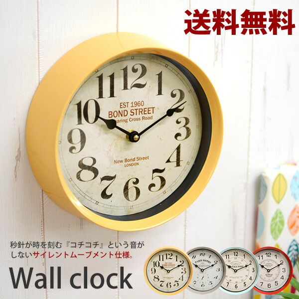 アンティーク 壁掛け時計 大型 ラージ 60cm シャビー加工 掛け時計