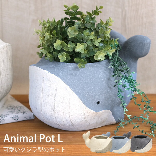 楽天市場】【送料無料】CN29 アニマルポットクジラ 25 L くじら 鉢