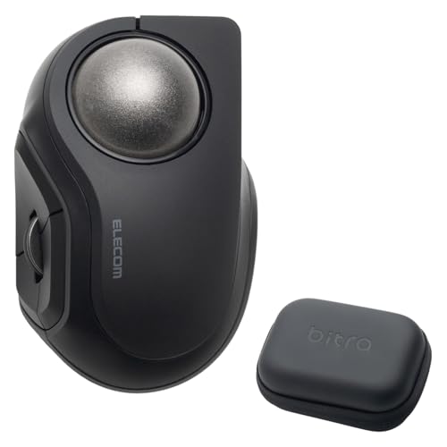 エレコム トラックボール二十日鼠 bitra 静音 人さし指取りまわし Bluetooth 無線電話2.4GHz 2台マルチペアリング 5名取り草 専用納めるケ