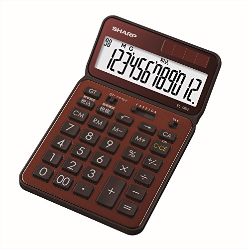 シャープ 電卓50周年記念モデル ナイスサイズモデル ブラウン系 EL-VN82-TX|SHOP Coco Makai 店