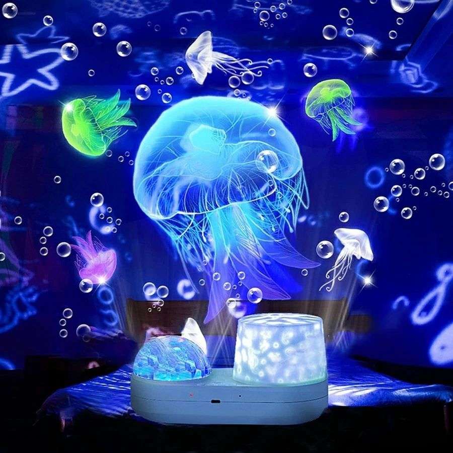 子供 海洋プロジェクター プロジェクター ライト 星空ライト 3D投影 6種類投影映画 ベッドサイドランプ 常夜灯