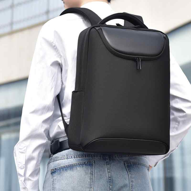 ビジネ PC収納 15インチ対応 USB充電ポート クッションショルダー 通勤 通学 出張 旅行 アウトドア デイパック ブラック グレー
