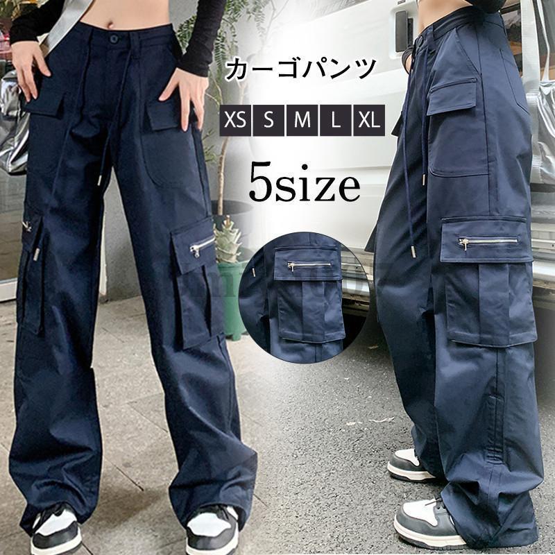 体型カバー ワークパンツ おしゃれ ロングパンツ 夏 レディース ボトムス 無地 ワイドパンツ ミリタリーパンツ カジュアル