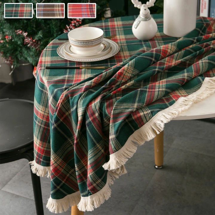 グリーン レッド 円形 長方形 可愛い tablecloth プレゼント 140*220 140*180 140*140 高級 食卓デスクマット テーブルマット 高
