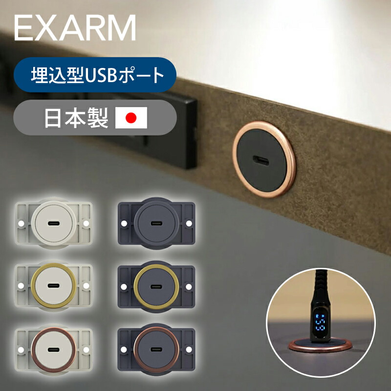 白鳥電器 SWAN EXARM POWER 100 埋込型USB-C界面 EXP-1610 EXP1610 貨物輸送無料 ココニアル 日本製 国産 TYPE-C 界面 後後ばらいUSB差し込み 速見表 机 作業場 事務室 DIY 100W パウダーコンパクト 天板 結線不必要 室内装飾 格好のいい 埋め込み式 リフォーム E1610 その他-USBグッズ