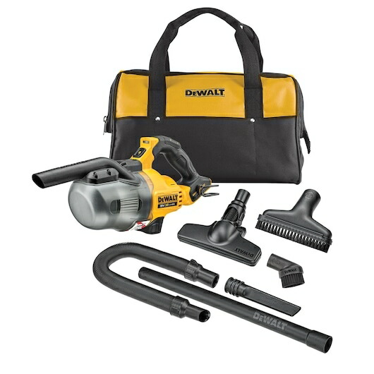 デウォルト(DEWALT) 18V XR クリーナー 集塵機 掃除機 コードレス DCV501LN-XJ ＜バッテリー無し＞ 充電式 HEPAフィルター LEDライト DIY 工事 車内 DCV501LN 集じん機 工場 作業 木くず 頑丈 収納バッグ付き