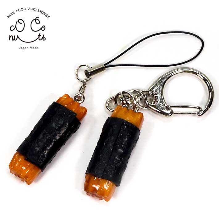 楽天市場 送料無料 食品サンプル のり せんべい キーホルダー ストラップ 食べちゃいそうなのりせんべい 煎餅 海苔 お菓子 和菓子 おやつ かわいい 手作り リアル食品サンプル ココナッツ