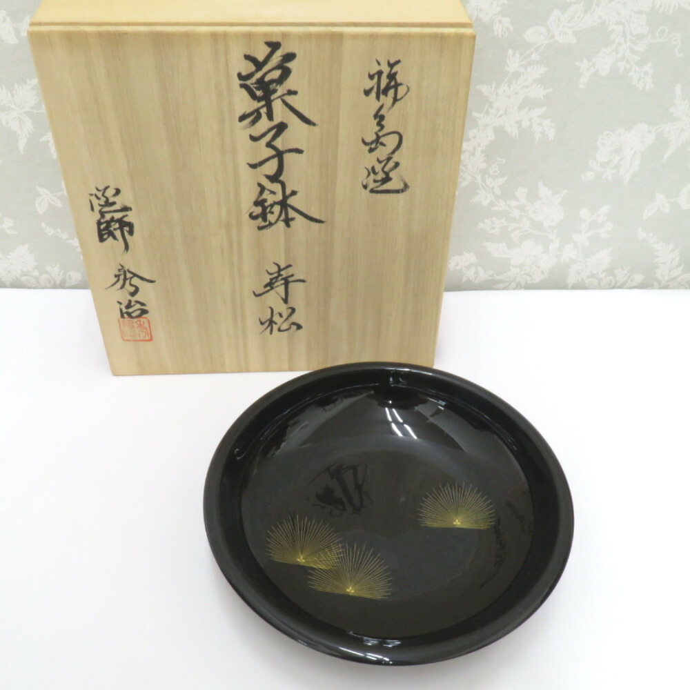楽天市場】【未使用品】 高岡漆器 菓子器 彫刻塗 青貝塗 菓子盆 菊