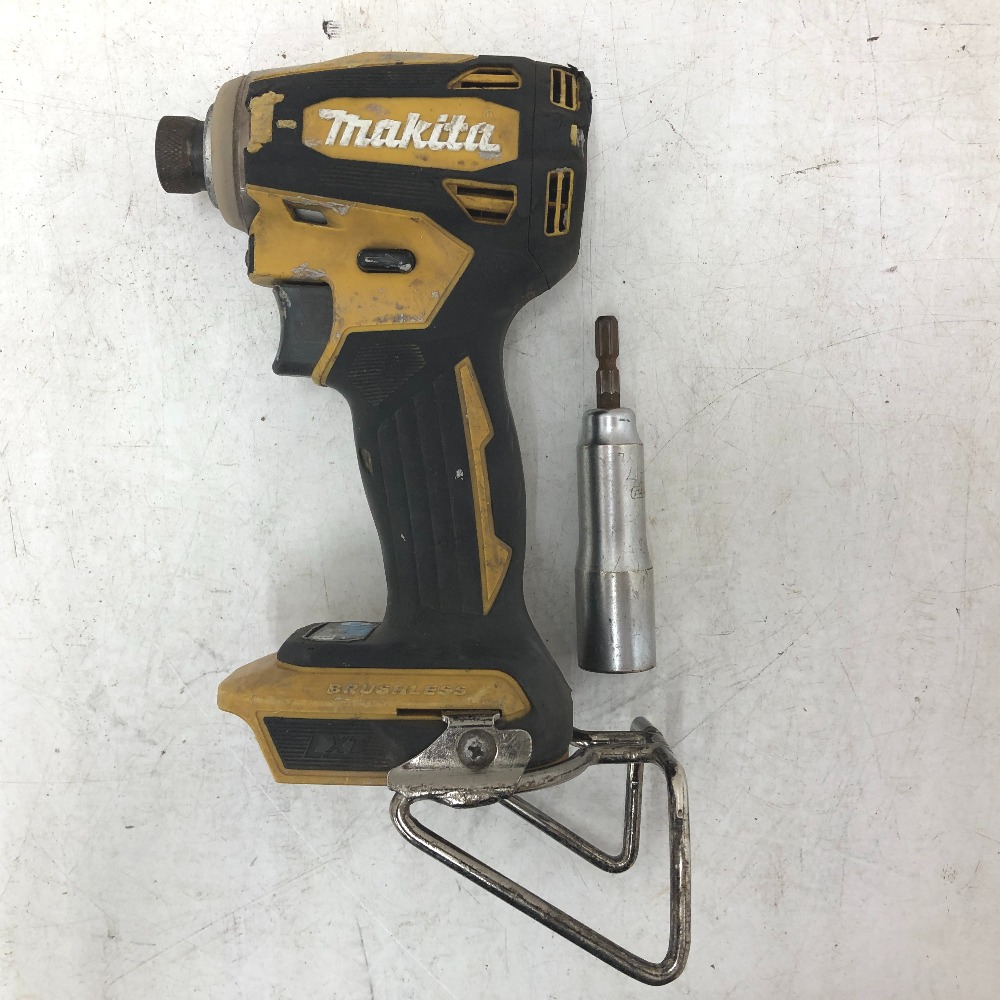 makita マキタ 18V対応 充電式インパクトドライバ フレッシュイエロー ソケットビット付 サビあり TD172D 中古