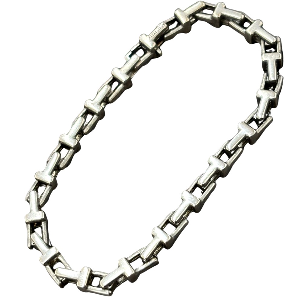 楽天市場】ティファニー Tナロー・チェーンブレスレット/Sv925-12.5g