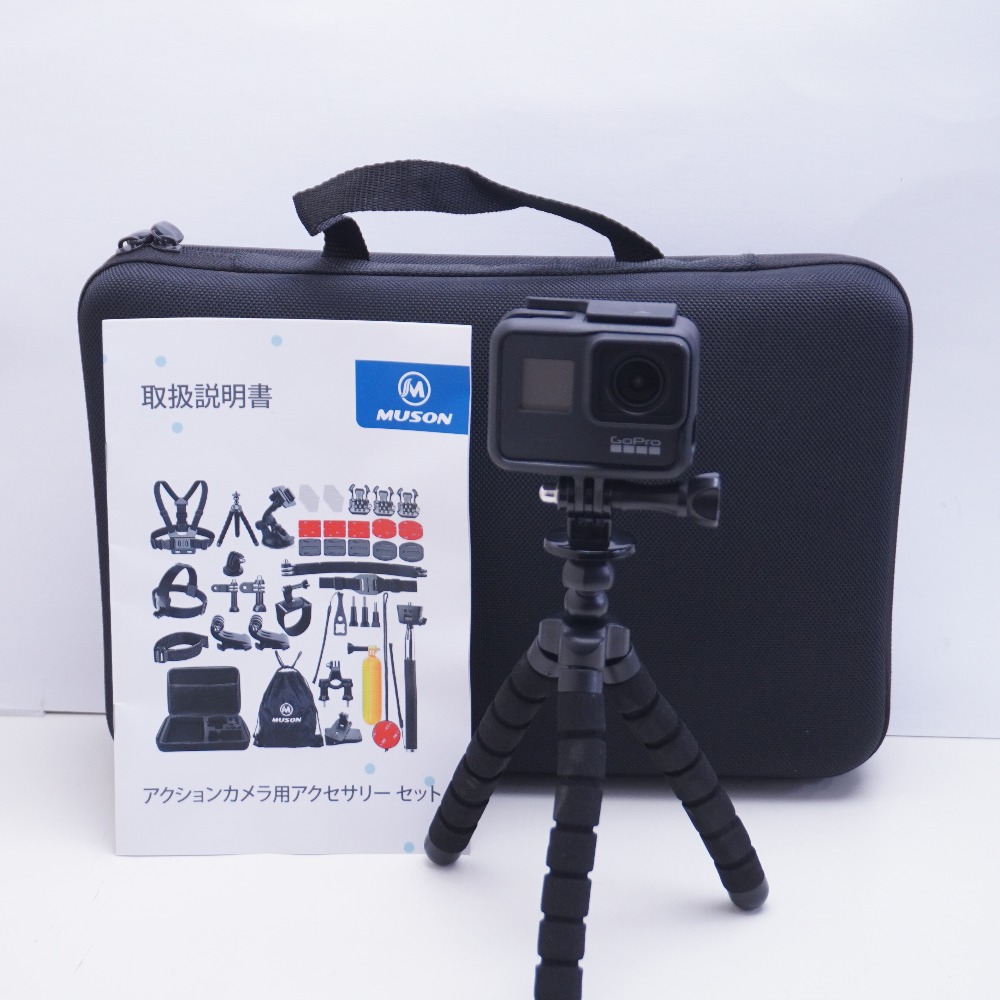 GoPro HERO7 BLACK ウェアラブルカメラ MUSONアクセサリーキット付属【中古】