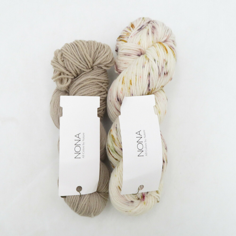 毛糸 NONA Rambouillet Merino Wool 紙吹雪100g 桜落葉50g セット 未使用品【中古】