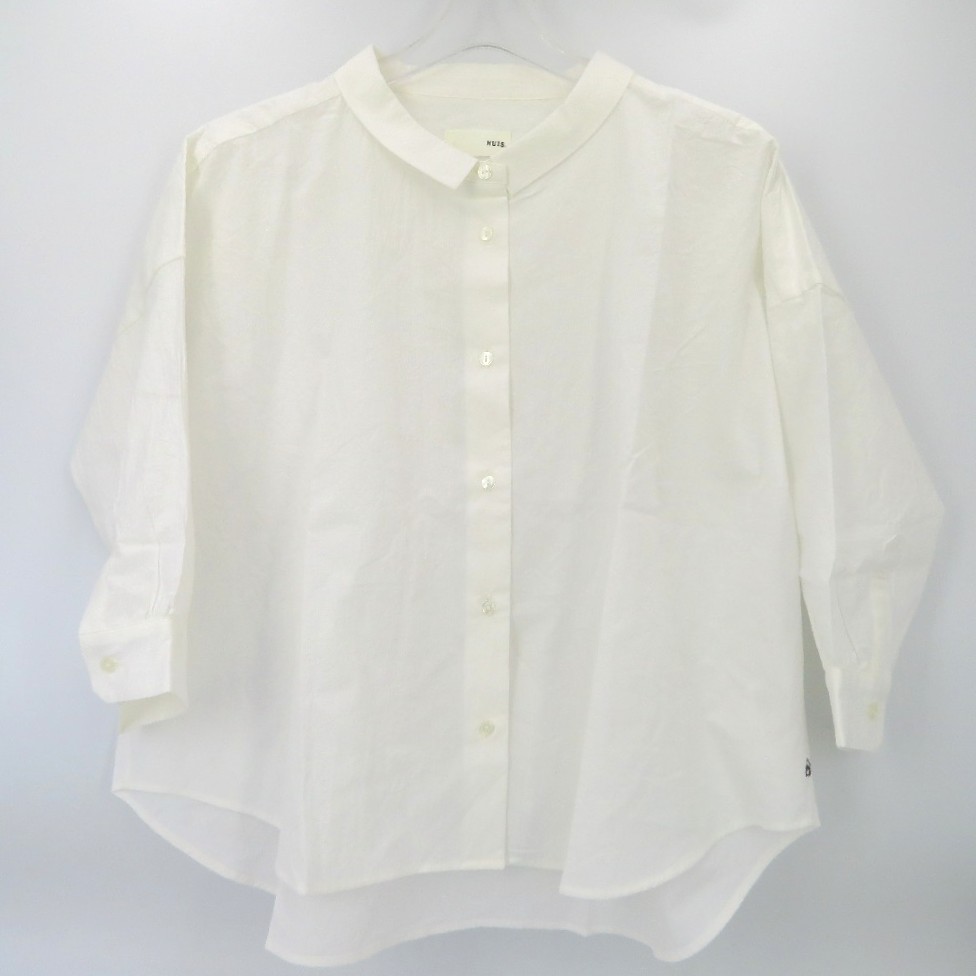 長袖シャツ HUIS.　8分袖ワイドブラウス　白　FREE　U108-1802-THW【中古】