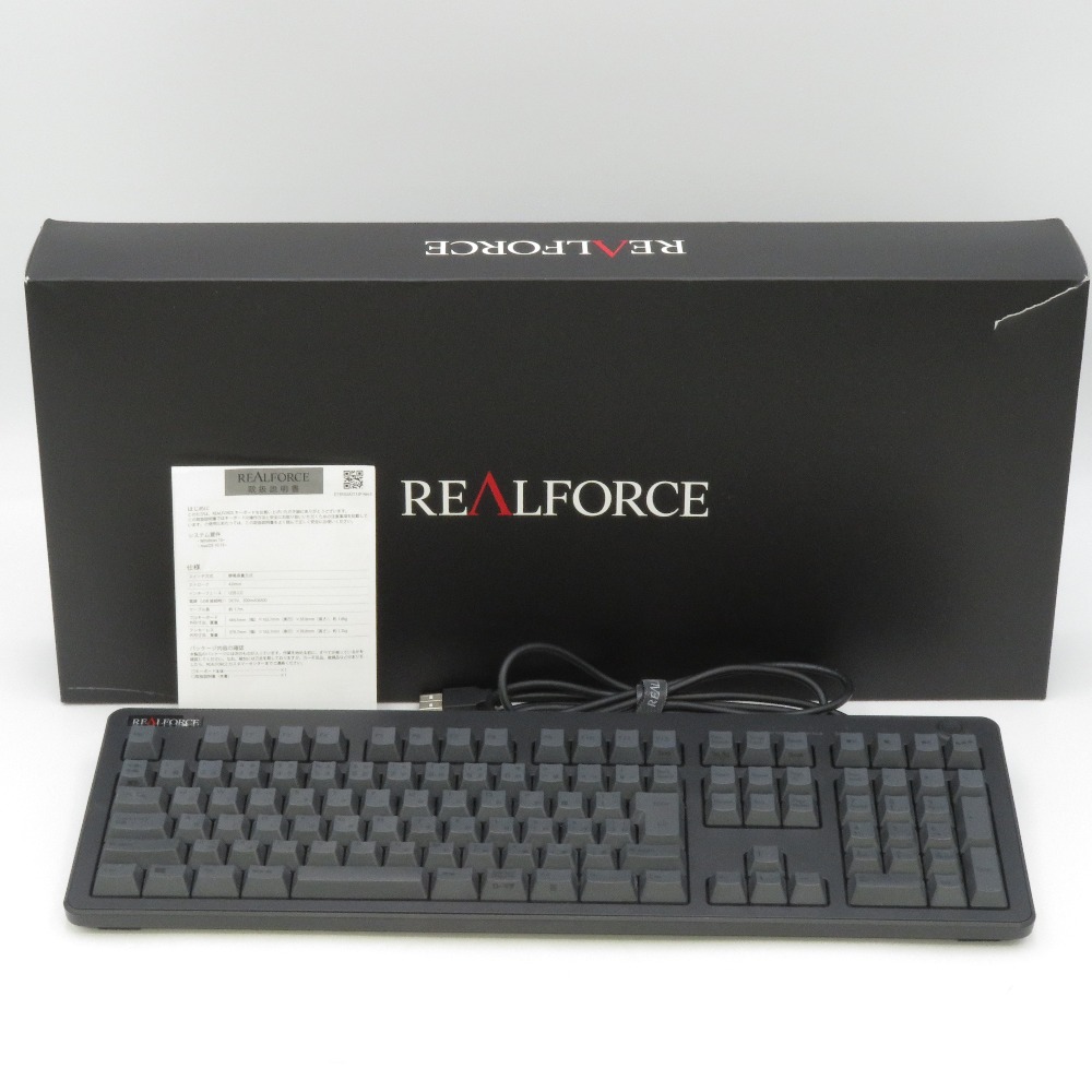 東プレ REALFORCE (リアルフォース) REALFORCE R3 キーホ?ート? 有線 フルサイズ 日本語配列・45g フ?ラック R3UA11【中古】
