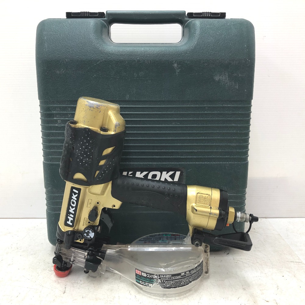HiKOKI ハイコーキ 32mm 高圧ねじ打機 メタリックゴールド マガジンカバー割れあり WF3H 中古